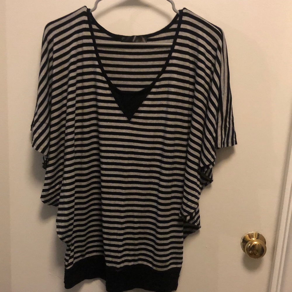 Batwing striped top